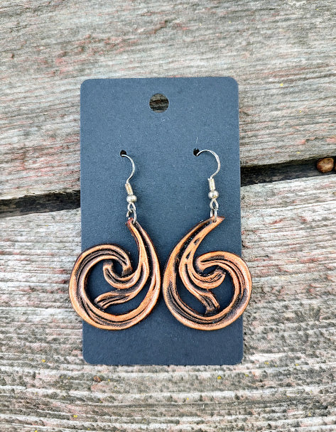 Tooled earrings