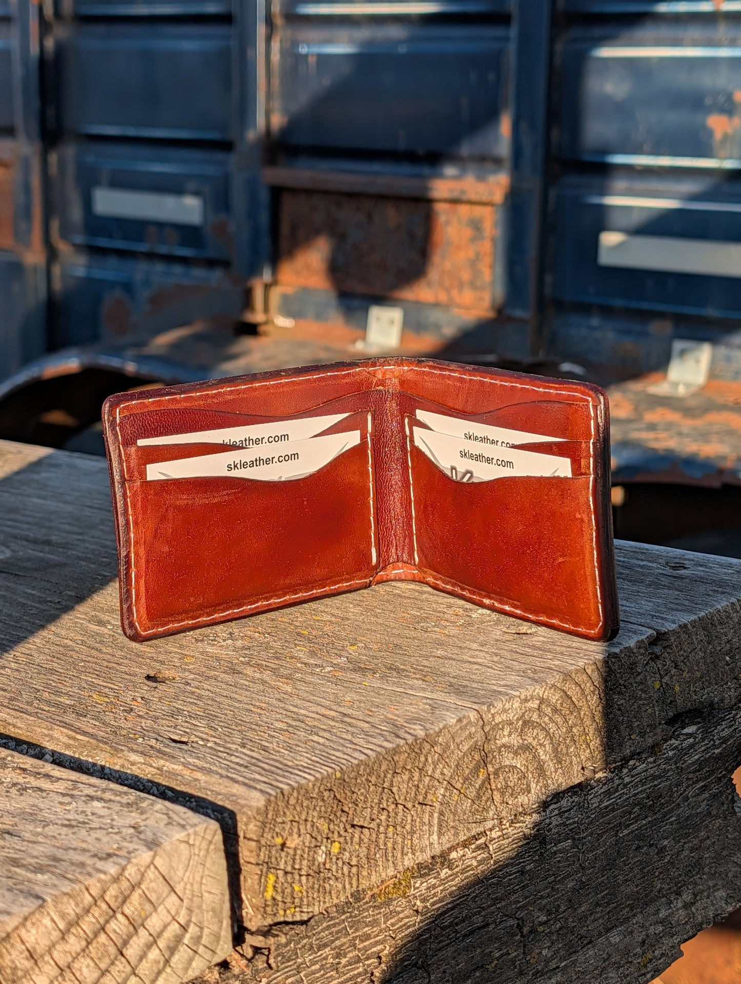 Hand-Tooled Floral Bifold Wallet