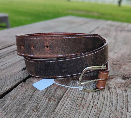Water buffalo hide belt