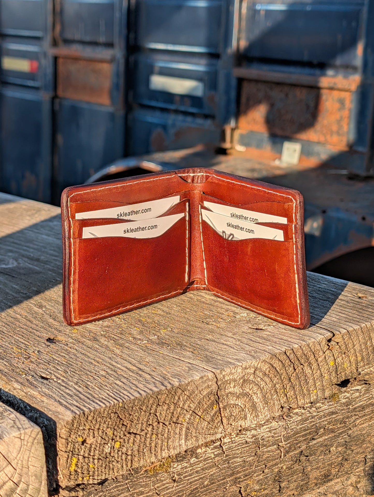 Hand-Tooled Floral Bifold Wallet
